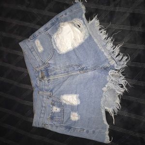 Blue High Wasted Shorts Size : S / Pacsun